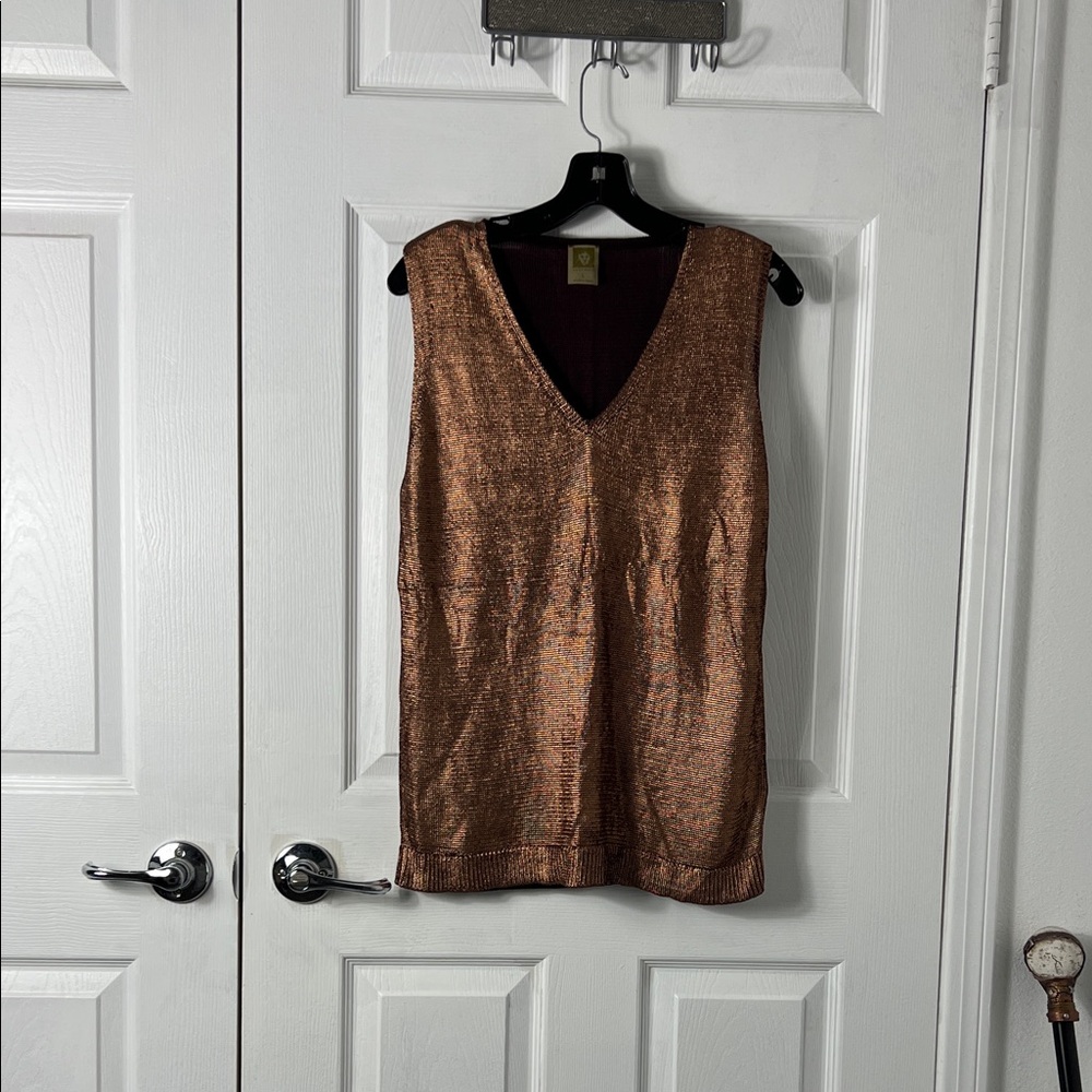 Anne Klein Burgundy Knit Top